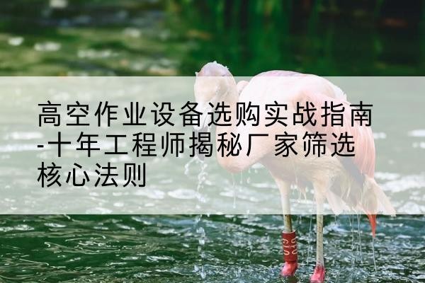 融安剪叉式升降机厂家-高空作业设备选购实战指南-十年工程师揭秘厂家筛选核心法则
